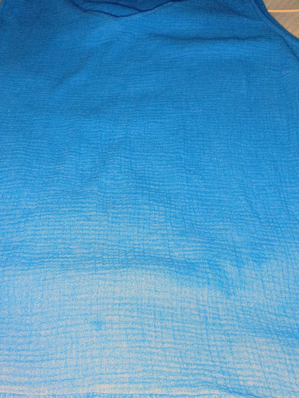 Blue Midi Dress - Sleeveless Textured Summer Dress